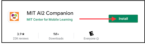 MIT AI2 Companion listing in the Play Store